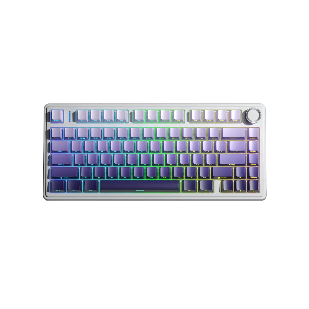 Bàn phím cơ Aula F75/ F75 PRO Trắng + tím gradient - Seiya Star Vector switch