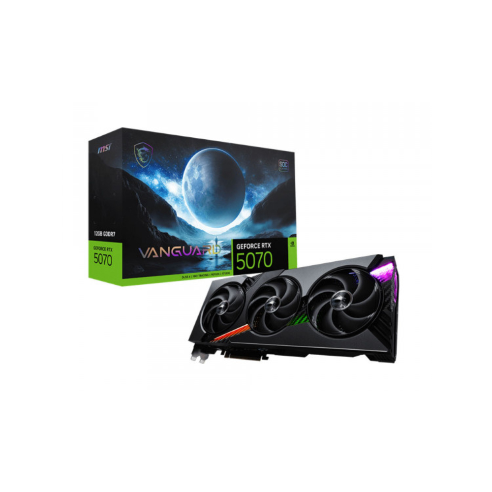 Cạc màn hình MSI GeForce RTX 5070 12G VANGUARD SOC (GDDR7/ 192 bit)