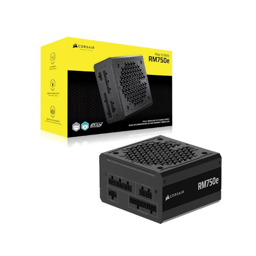 Nguồn máy tính Corsair RM750e ATX 3.1 Cybenetics Gold - Full Modul