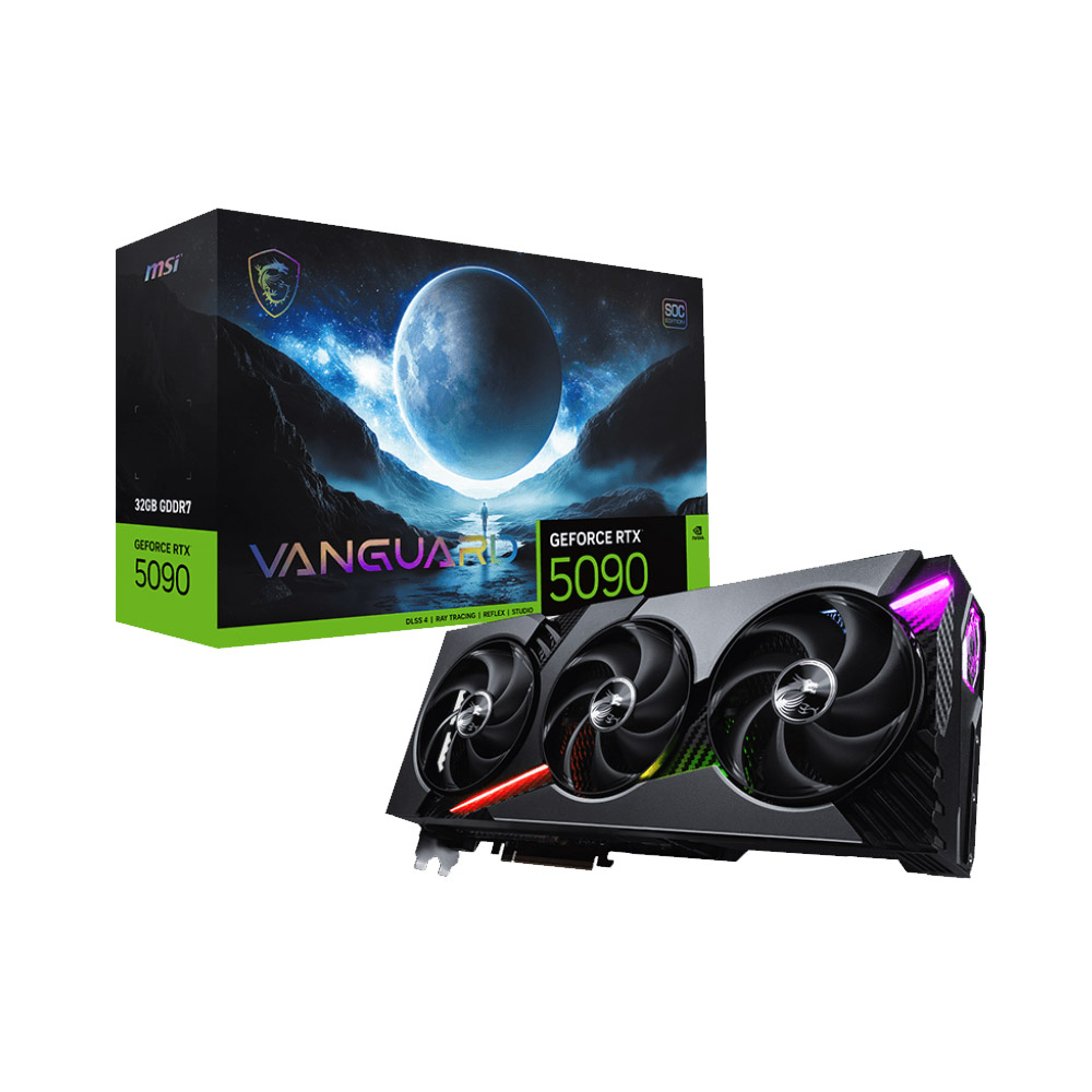 Cạc màn hình MSI GeForce RTX 5090 32G VANGUARD SOC (GDDR7/ 512 bit)