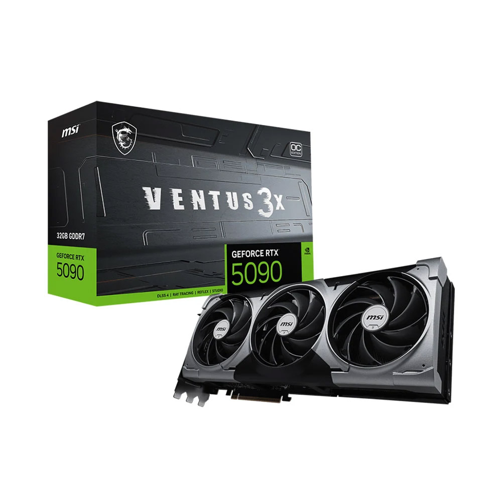 Cạc màn hình MSI GeForce RTX 5090 32G VENTUS 3X OC (GDDR7/ 512 bit)