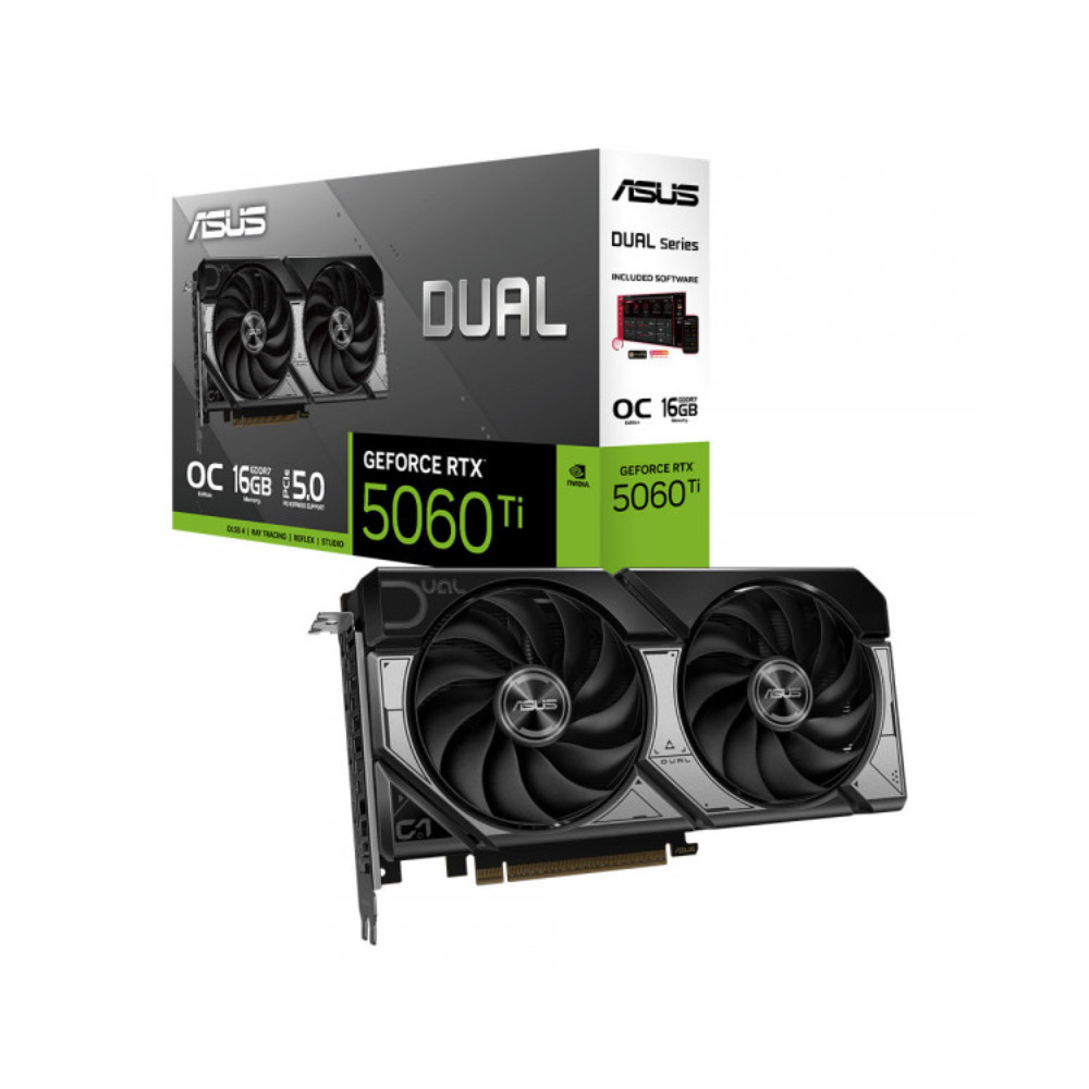 Cạc màn hình Asus Dual GeForce RTX 5060 Ti 16GB GDDR7 OC Edition