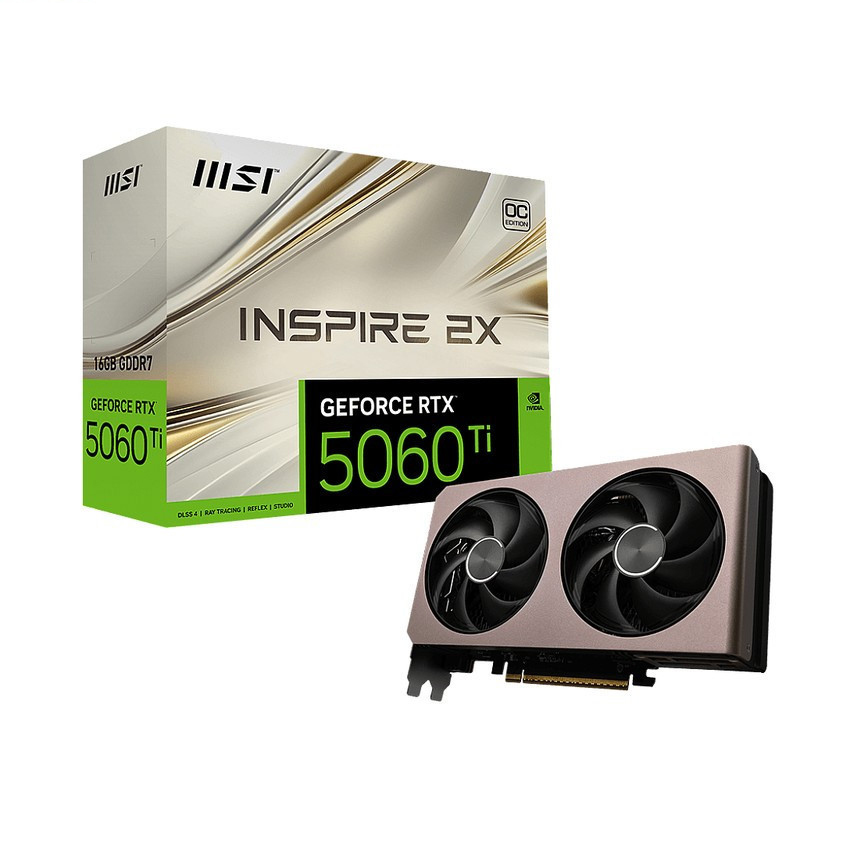 Cạc màn hình MSI GeForce RTX 5060 Ti 16G INSPIRE 2X OC (GDDR7/ 128 bit)