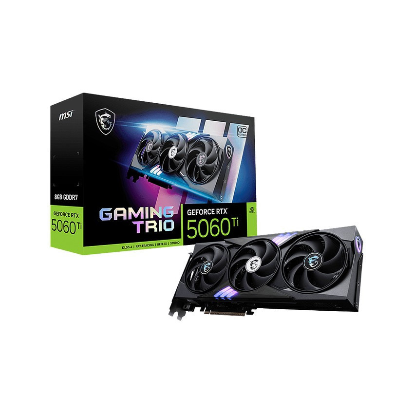 Cạc màn hình MSI GeForce RTX 5060 Ti 8G GAMING TRIO OC (GDDR7/ 128 bit)