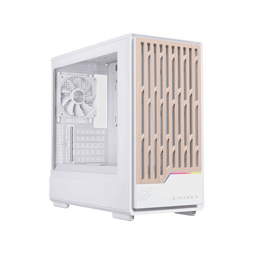 Vỏ máy tính EINAREX PM400 RGB White (Mini Tower/ M-ATX/ Trắng)