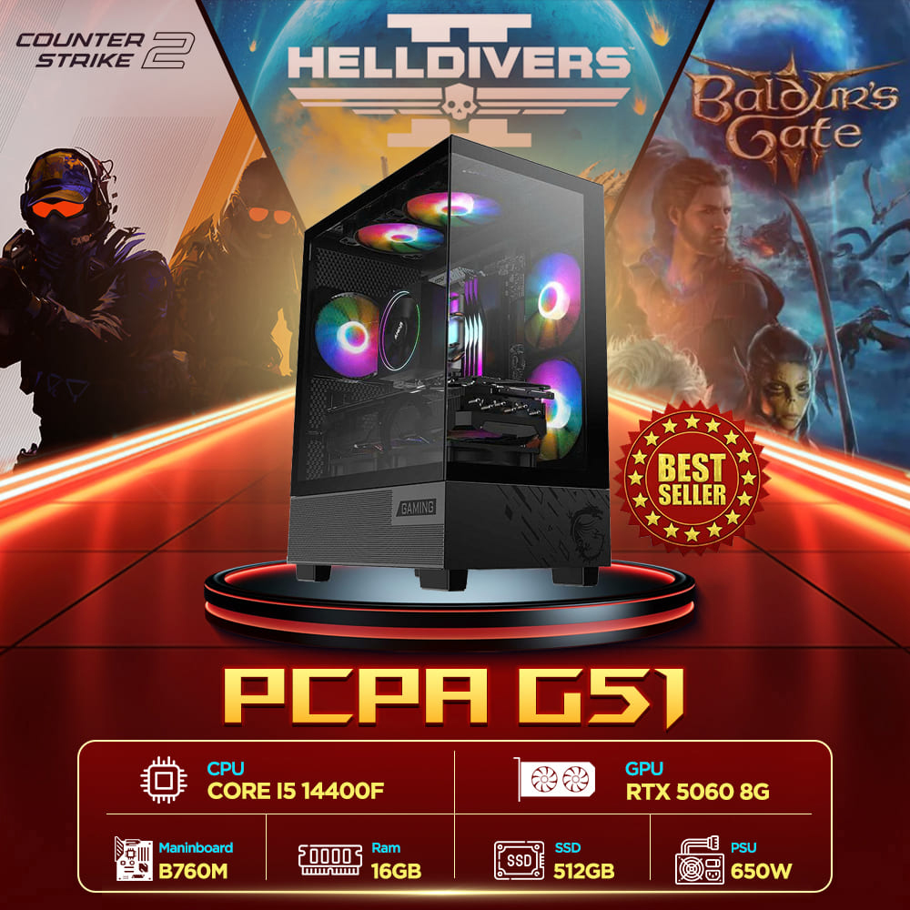 Máy tính PCPA G51 (i5 14400F/16GB/RTX 5060 8Gb)