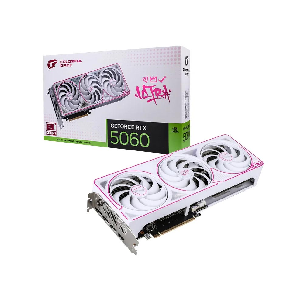 Cạc màn hình Colorful iGame GeForce RTX 5060 Ultra W OC 8GB-V (GDDR7/ 128 bit)