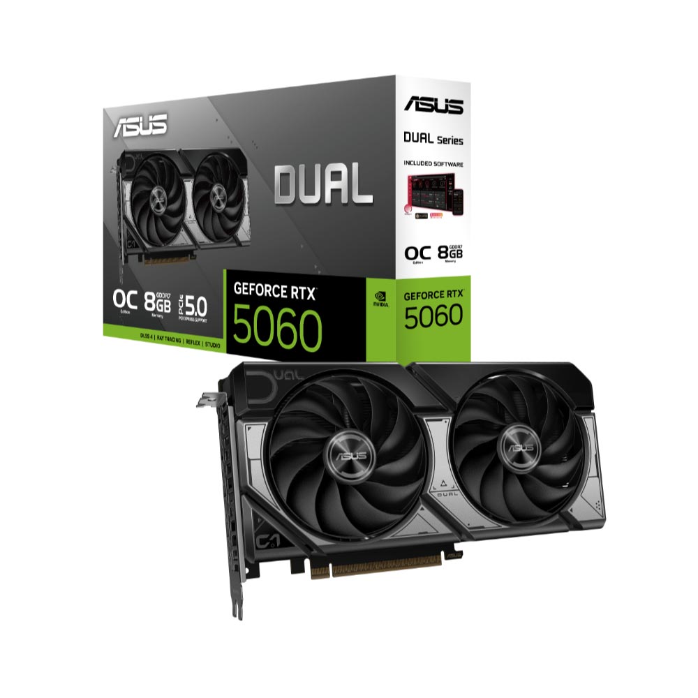 Cạc màn hình Asus Dual GeForce RTX 5060 8GB GDDR7 OC Edition