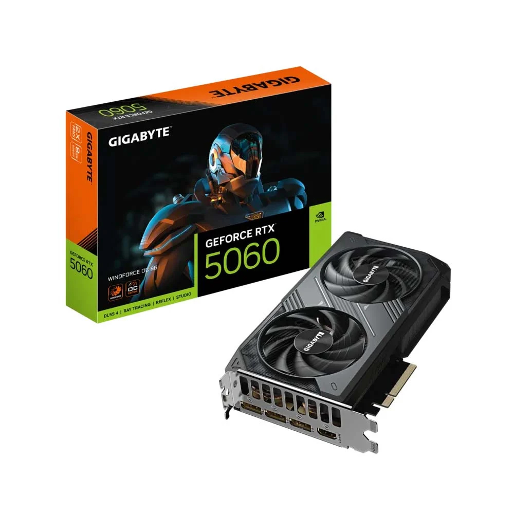 Cạc màn hình Gigabyte GeForce RTX 5060 WINDFORCE 8G GDDR7 (N5060WF2-8GD)