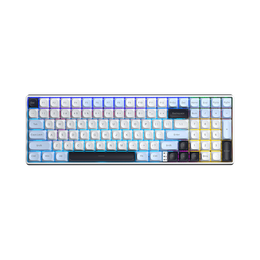 Bàn phím cơ Aula 3 MODE S100 Pro Xanh Dương Trắng Tím Đậm Brown switch