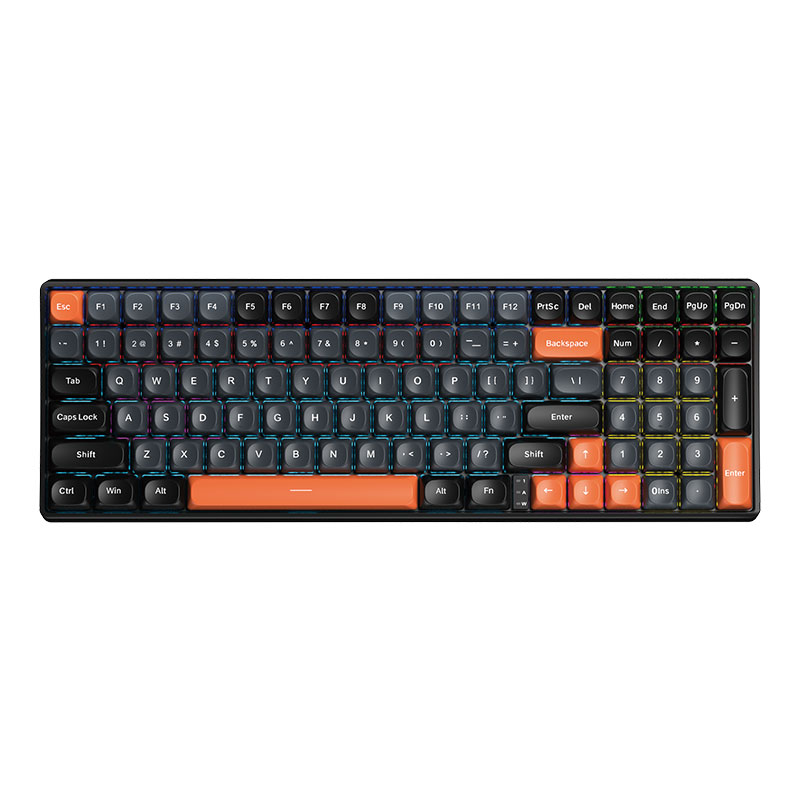 Bàn phím cơ Aula S100 đen+xám+cam Blue Switch