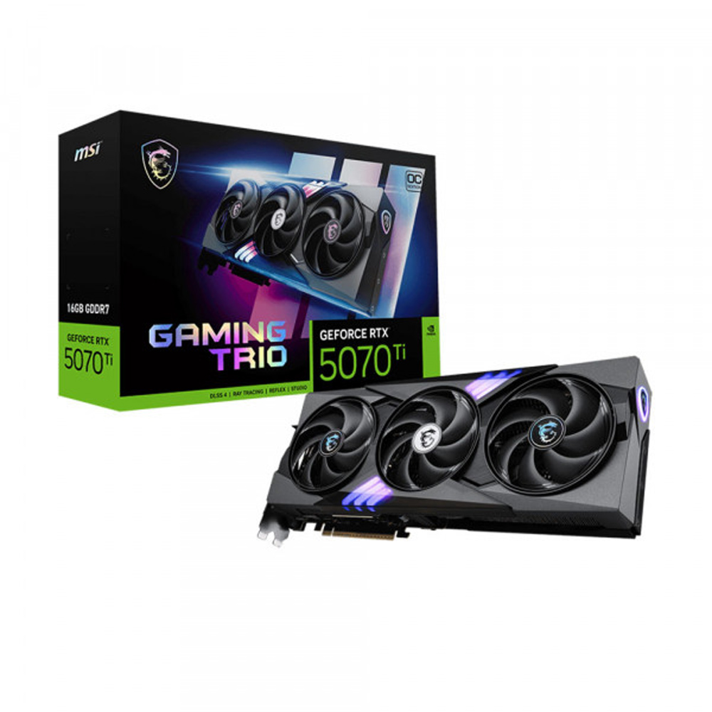 Cạc màn hình MSI GeForce RTX 5070 Ti 16G GAMING TRIO OC (GDDR7/ 256 bit)