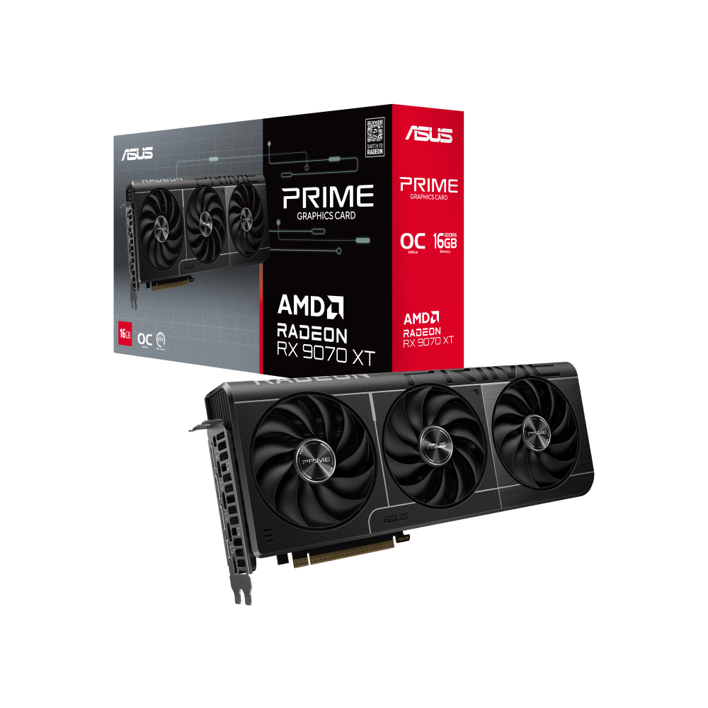 Cạc màn hình Asus Prime Radeon RX 9070 XT OC Edition 16GB (GDDR6/ 256 bit)