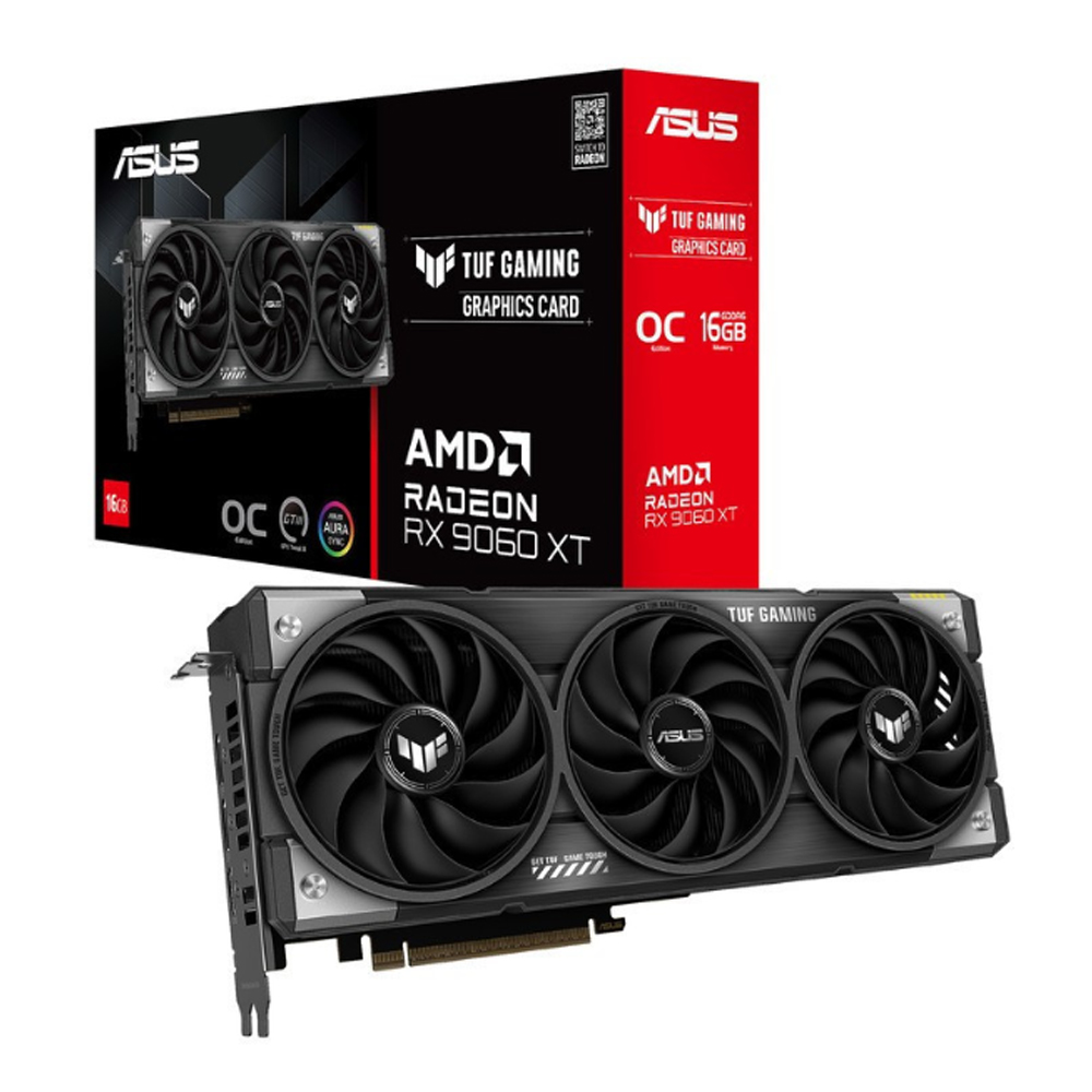Cạc màn hình Asus TUF Gaming Radeon RX 9060 XT OC 16G (GDDR6/ 128 bit)
