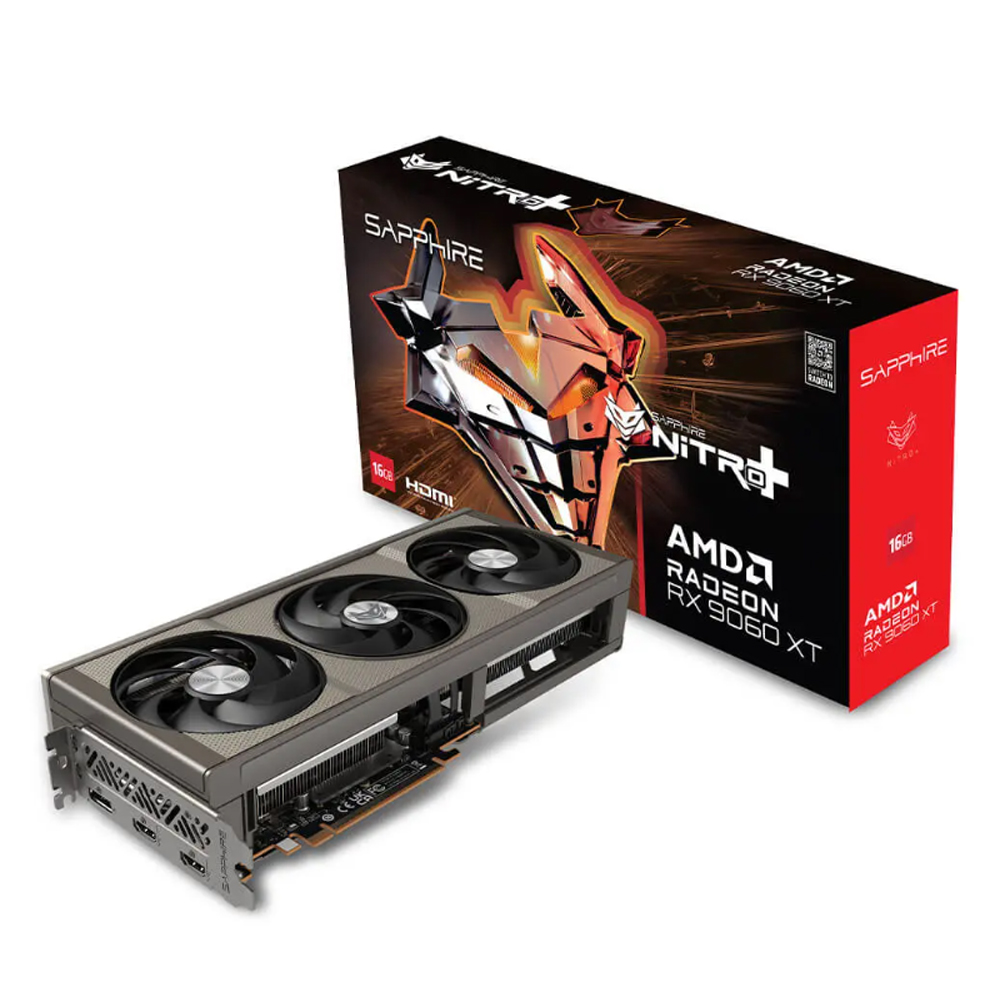 Cạc màn hình Sapphire NITRO+ AMD RADEON RX 9060 XT GAMING OC 16GB (GDDR6/ 128 bit)