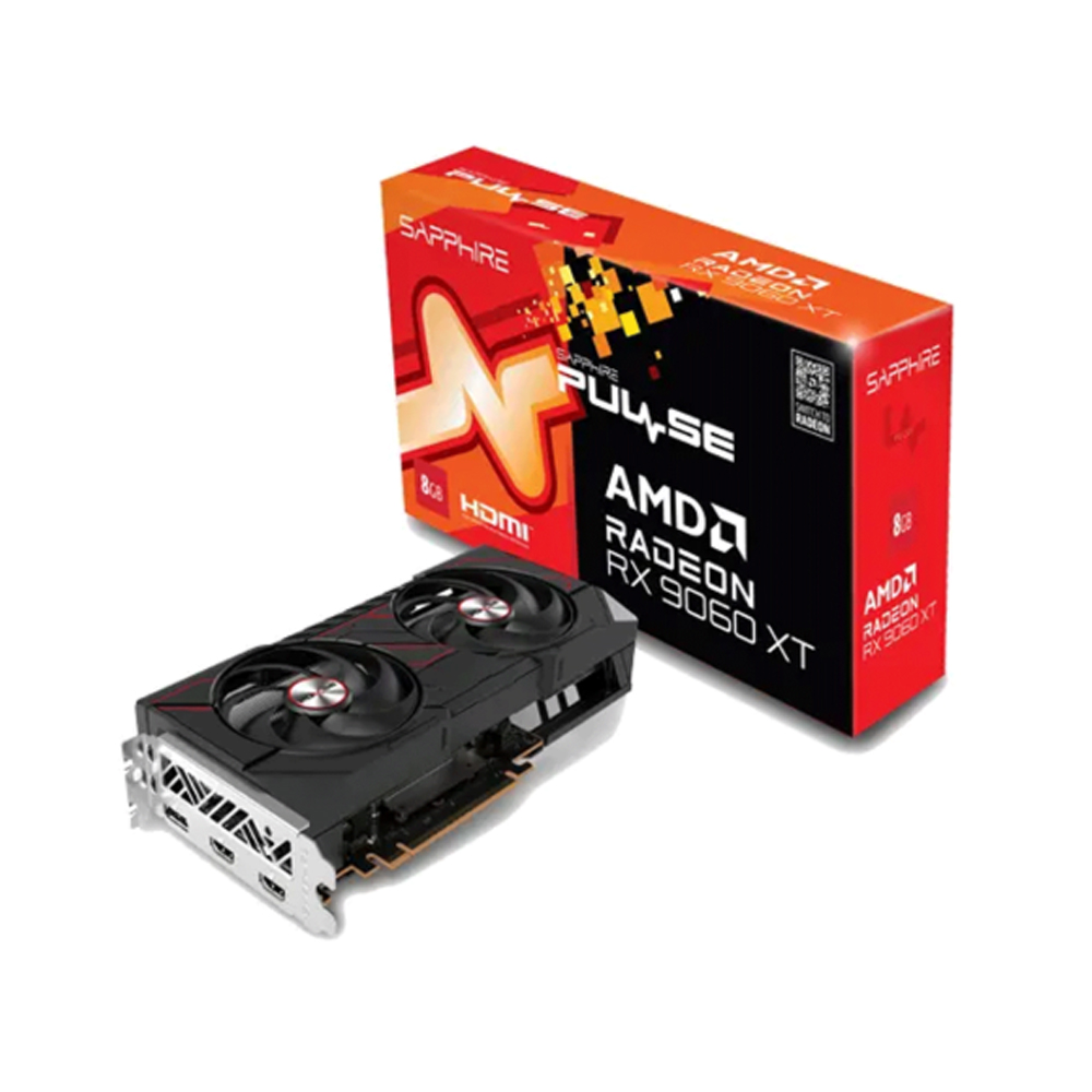 Cạc màn hình Sapphire PULSE AMD RADEON RX 9060 XT GAMING 8GB OC (GDDR6/ 128 bit)