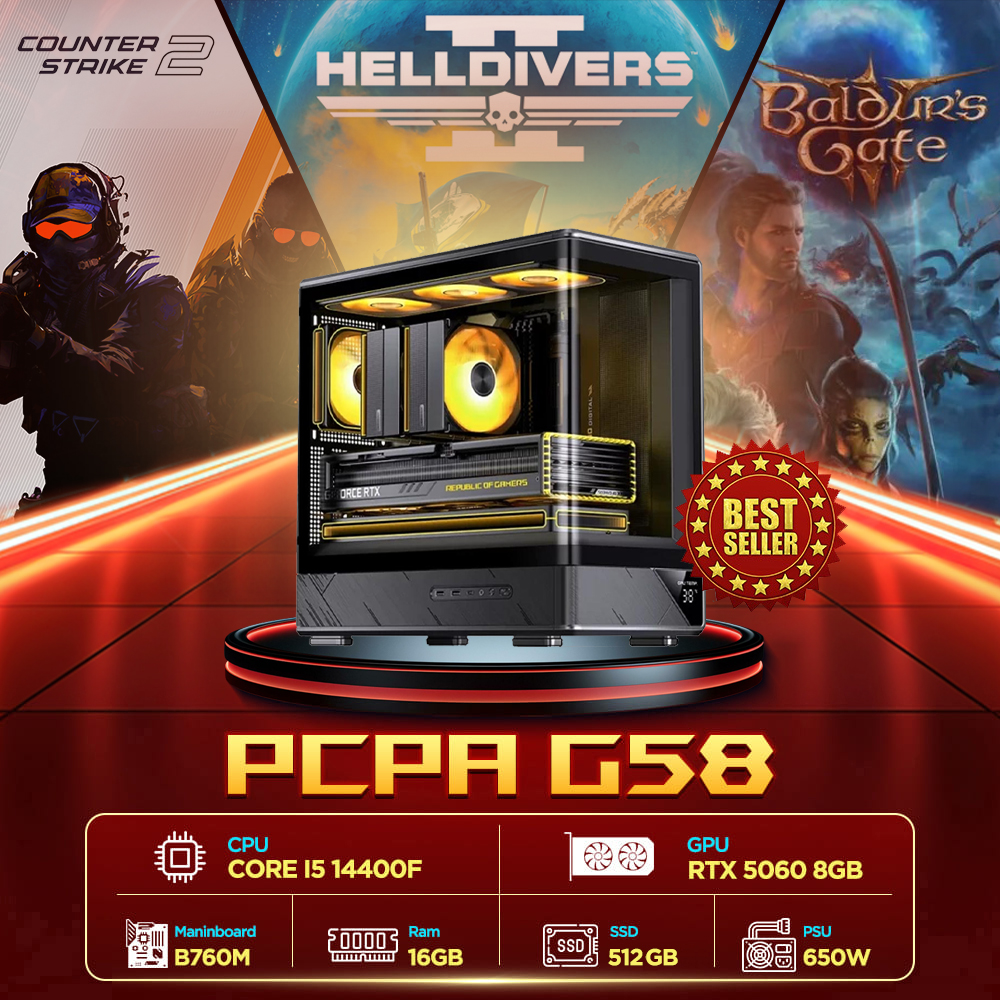 Máy tính PCPA G58 (i5 14400F/16GB/RTX 5060 8Gb)