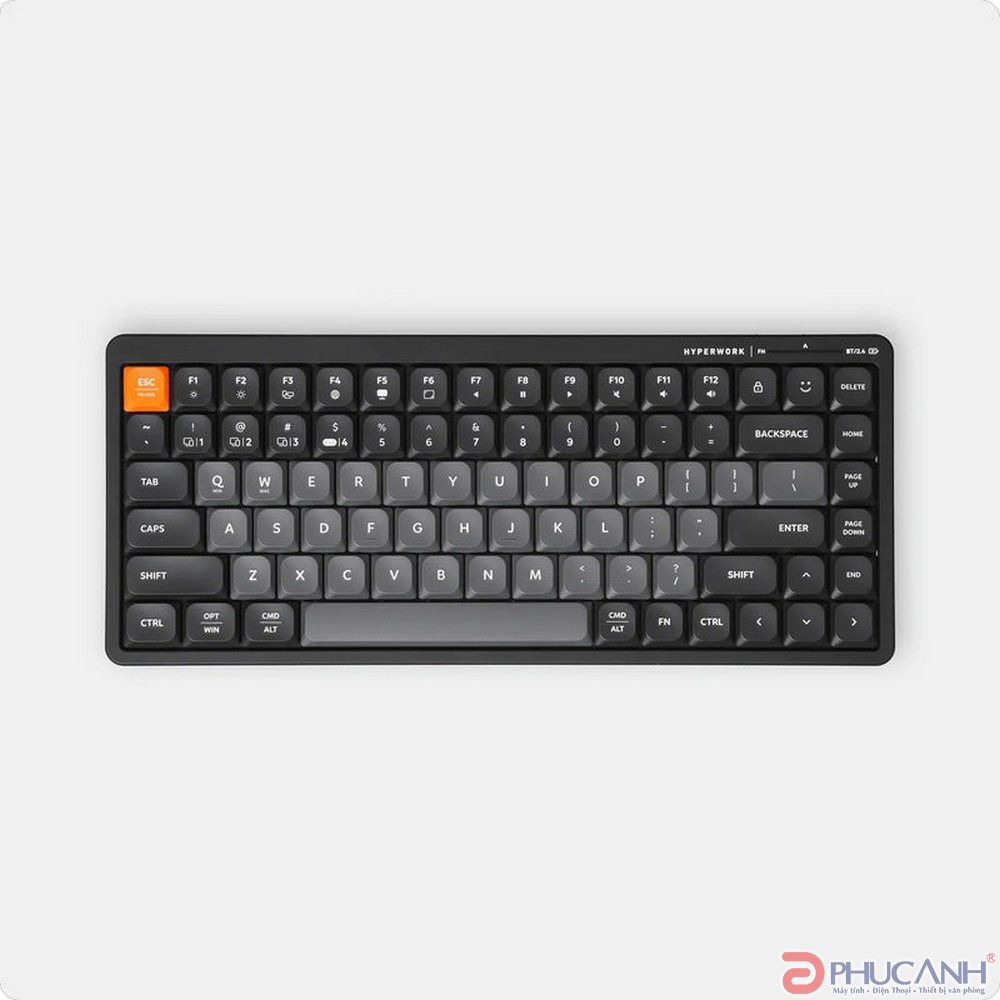 Bàn phím không dây HyperWork SilentKey Mini HPW-TS01M-BLK Đen