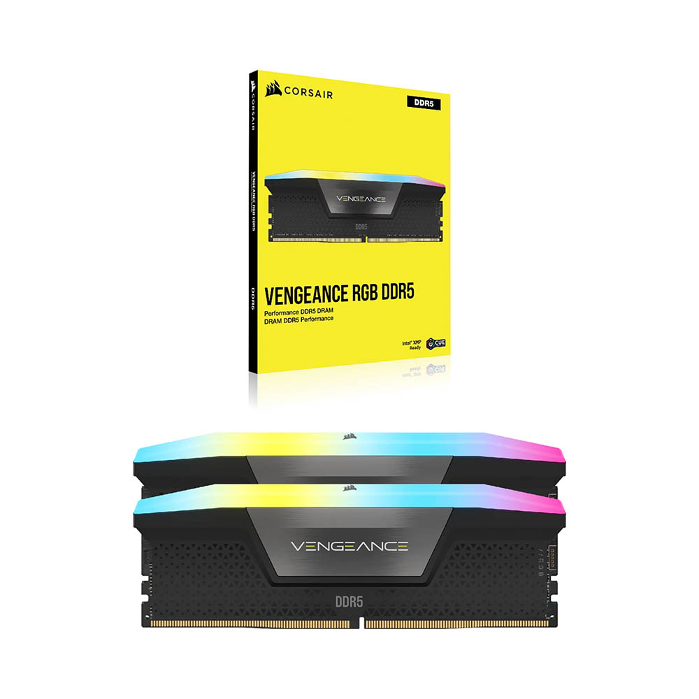 Ram PC Corsair Vengeance RGB Black 96GB (2x48GB) DDR5 6000MHz (CMH96GX5M2E6000C36)
