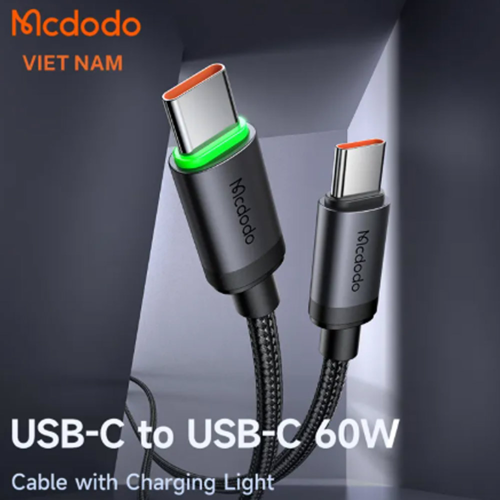 Cáp Mcdodo type C - type C 1m CA-4410 (có đèn báo sạc)