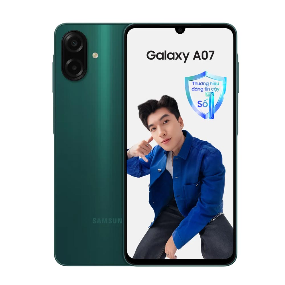 Điện thoại Samsung Galaxy A07 (4GB/ 128Gb/ Xanh Lá/ Kèm củ sạc 15W)