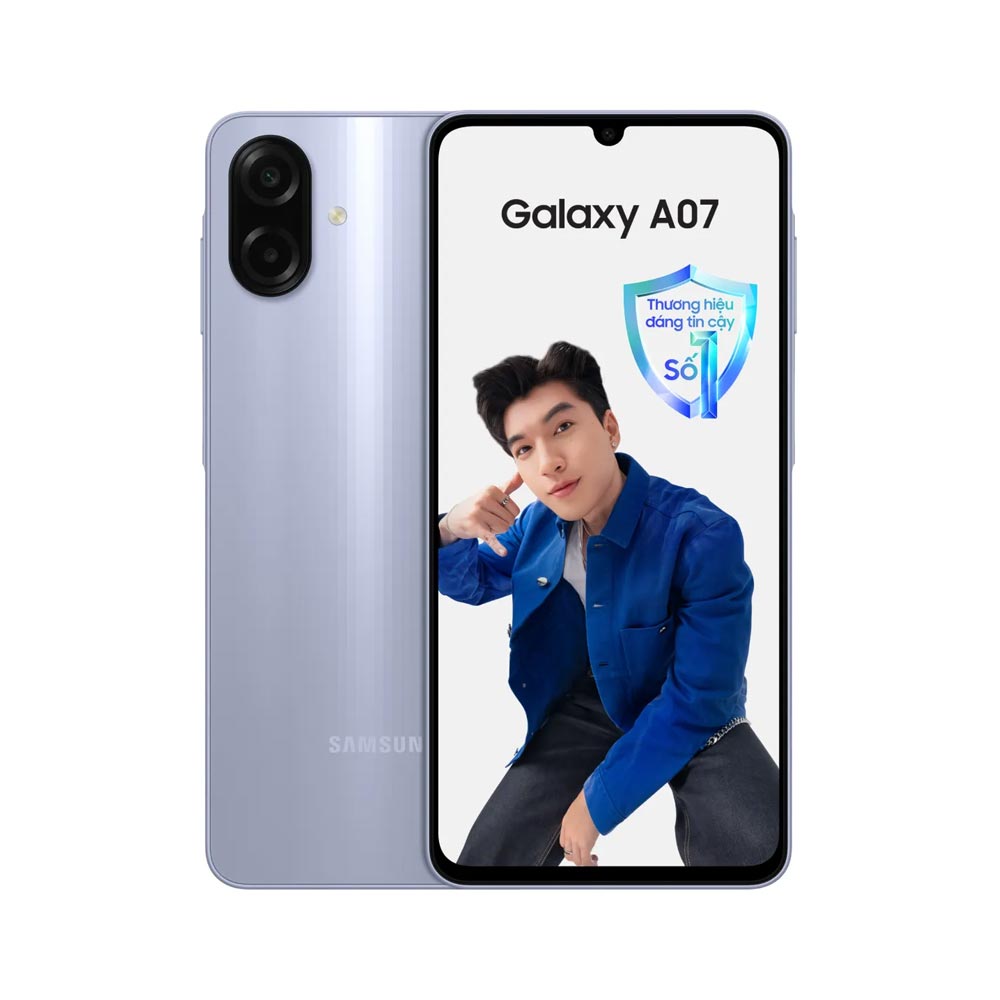 Điện thoại Samsung Galaxy A07 (4GB/ 128Gb/ Tím/ Kèm củ sạc 15W)