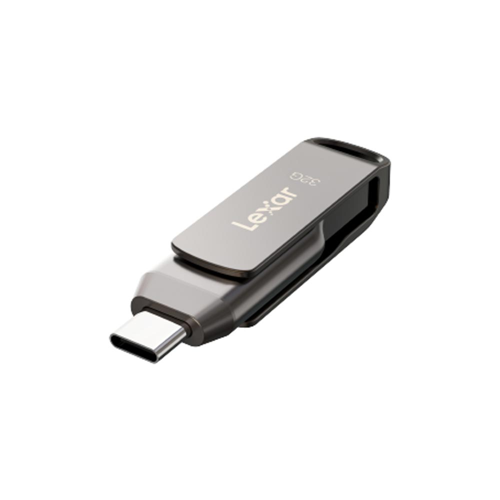 USB Lexar JumpDrive D400 OTG 32Gb USB-A và USB-C Màu ghi
