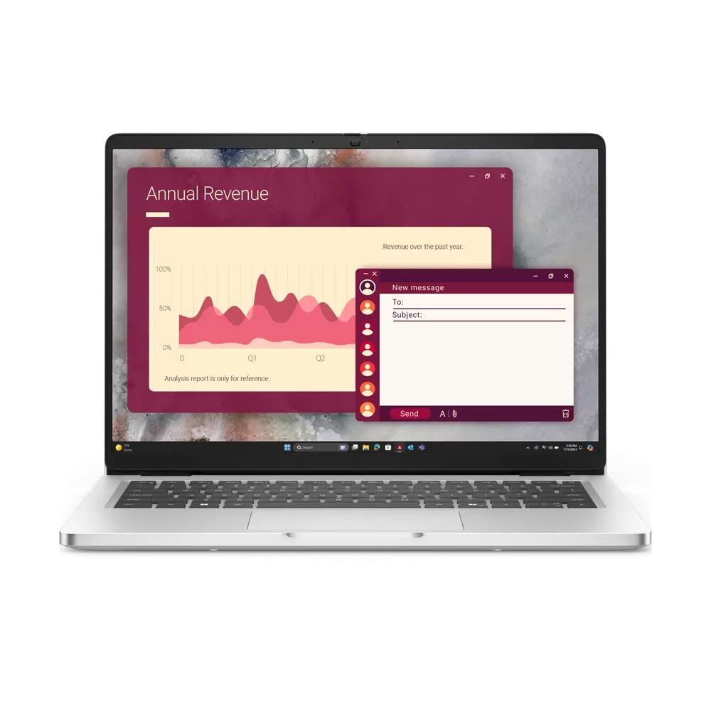 Laptop Dell Pro 14 PC14250 42LTU7PC14250 (Ultra 7 255U/ 16GB/ 512GB SSD/ 14 inch FHD+/ Win 11 Pro/ Silver/ 2Y)