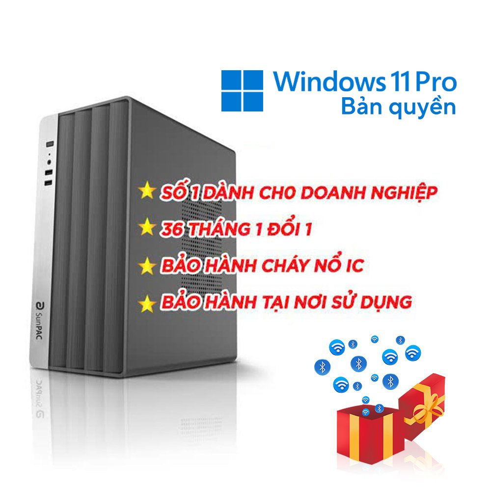 PC Sunpac Gen12 I5124-16S5OS (I5 12400/ Intel H610/ 16GB/ 512GB SSD/ Win 11 Pro/ 3Y)