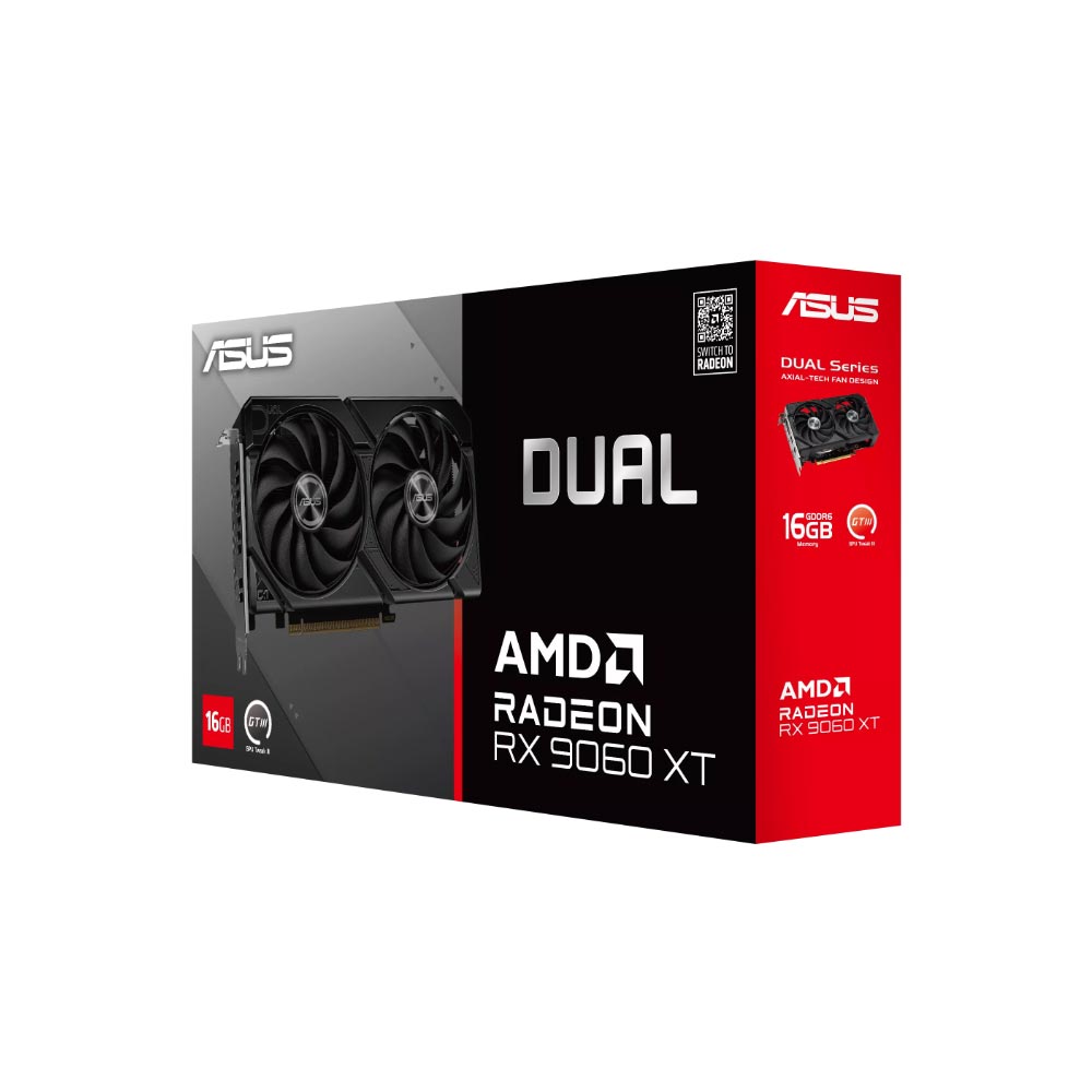 Cạc màn hình Asus Dual Radeon RX 9060 XT 16G (GDDR6/ 128 bit)