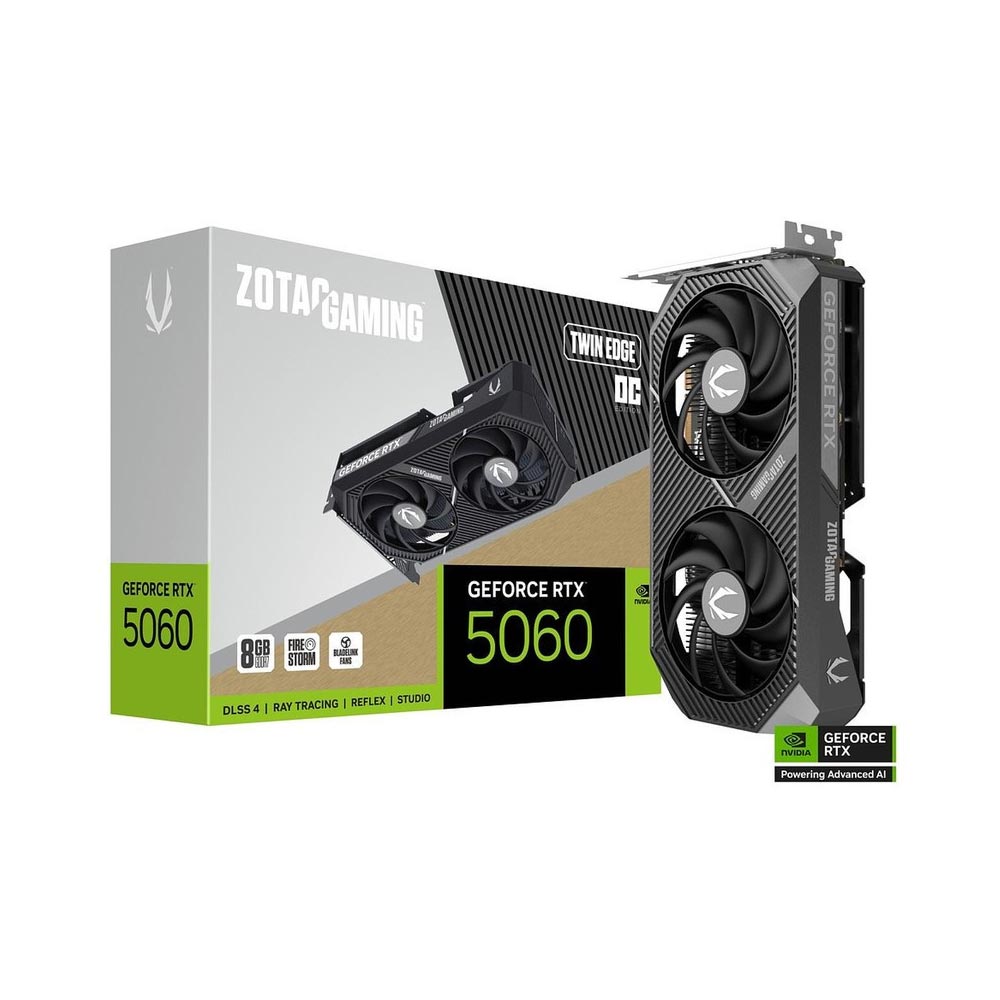 Cạc màn hình Zotac RTX 5060 Twin Edge OC (8GB/ GDDR6/ 128 bit)
