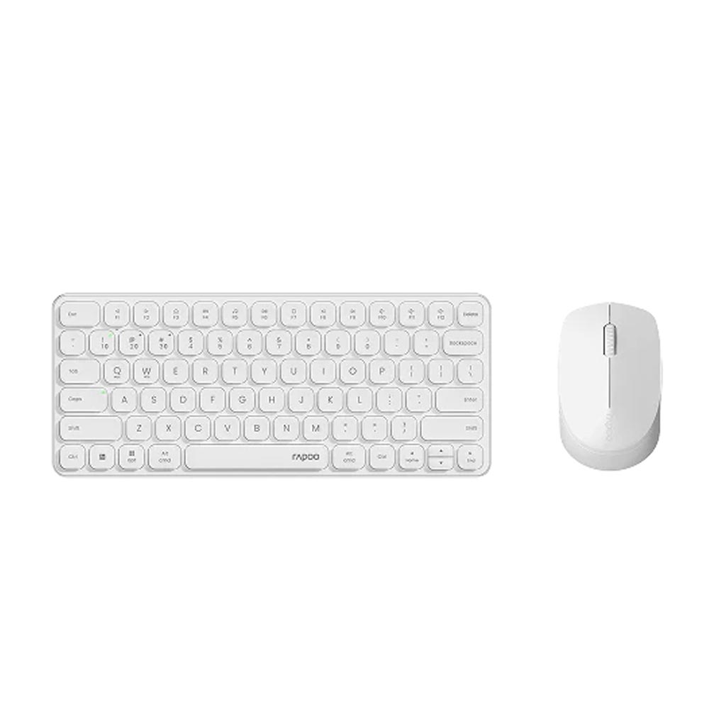 Bộ bàn phím chuột không dây Rapoo 9010M Màu trắng (Bluetooth/Wireless)