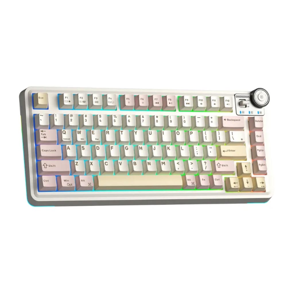 Bàn phím cơ Aula 3 MODE AU75 màu Hồng+be+vàng Bloomfield switch
