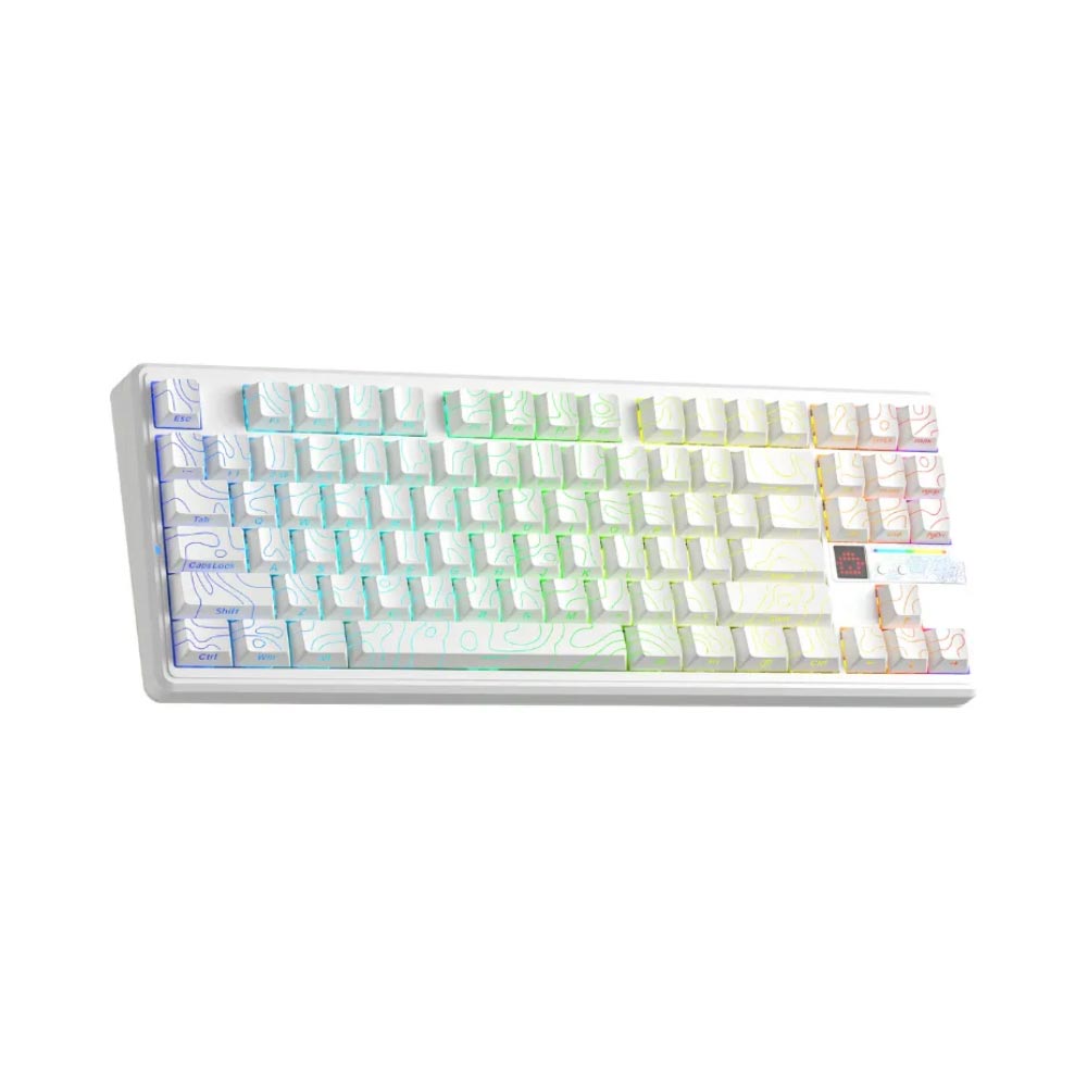 Bàn phím cơ Aula 3 MODE F87 Pro V2 Màu Trắng Contour Star Vector switch