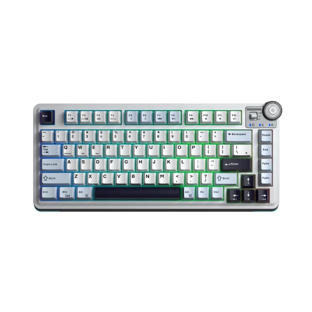 Bàn phím cơ Aula 3 MODE AU75 màu Xanh dương + Trắng + Tím đậm Star Vector Switch