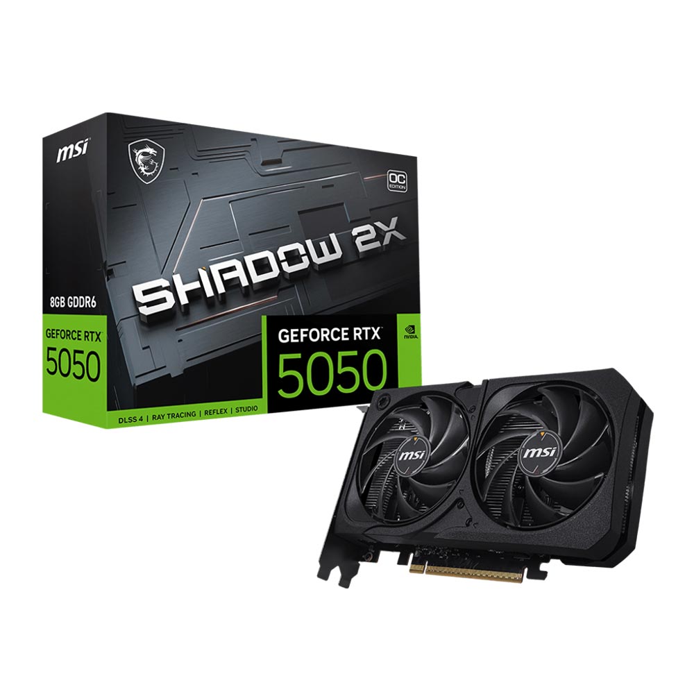 Cạc màn hình MSI GeForce RTX 5050 8GB SHADOW 2X OC (GDDR6/ 128 bit)