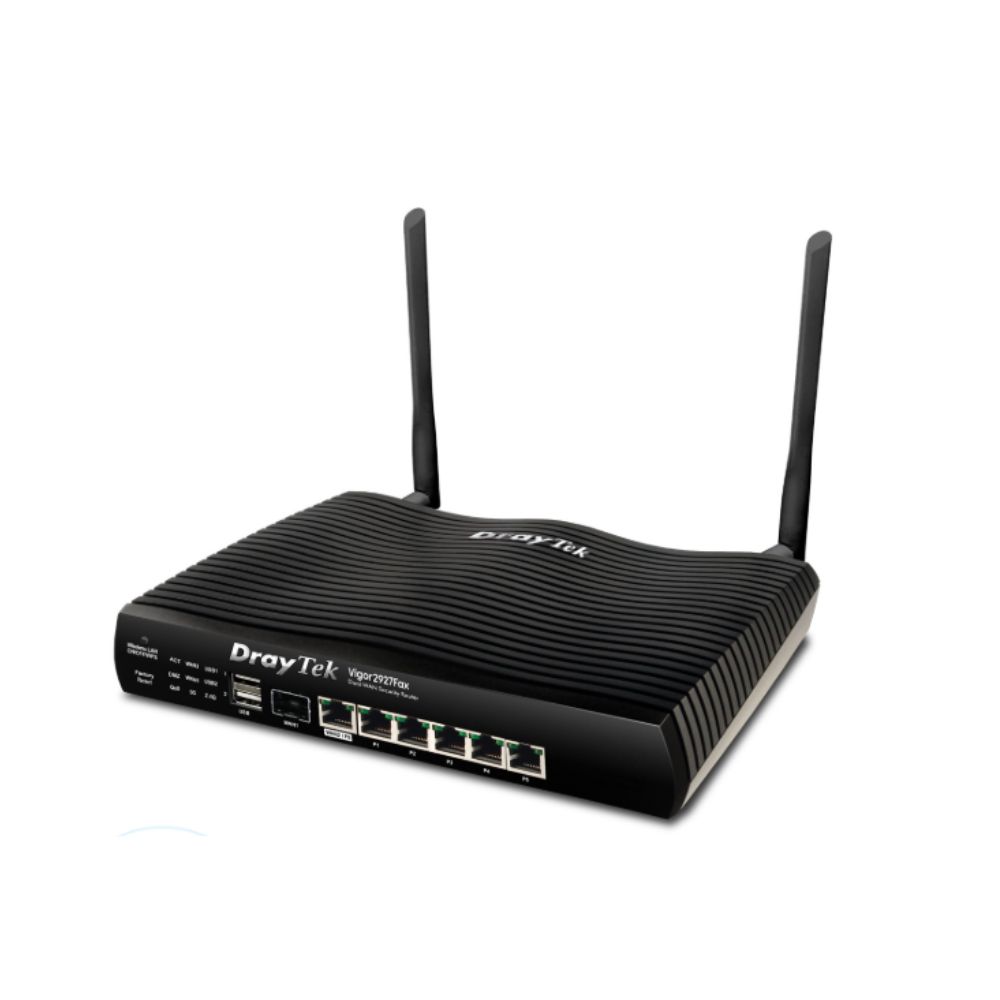 Thiết bị cân bằng tải Draytek Vigor 2927 FAX (AX3000Mbps/ 2 Ăng-ten ngoài/ 2 cổng WAN/ Dưới 150 User)