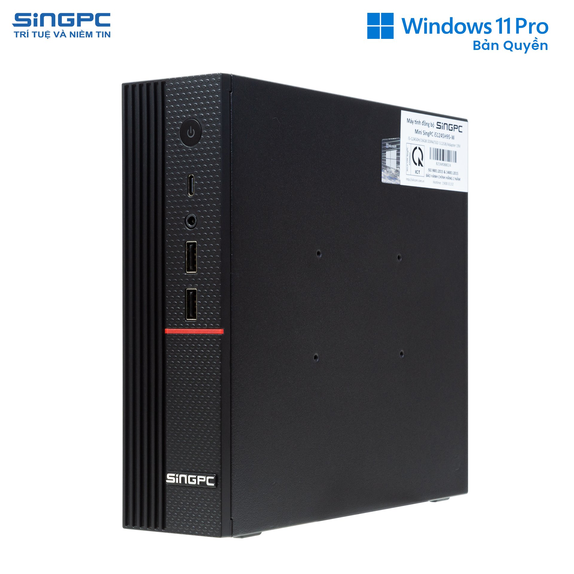 PC SingPC mini i51245H82-W (I5 12450H/ 8GB/ 256Gb SSD/ Wifi + BT/ Win 11 Pro)