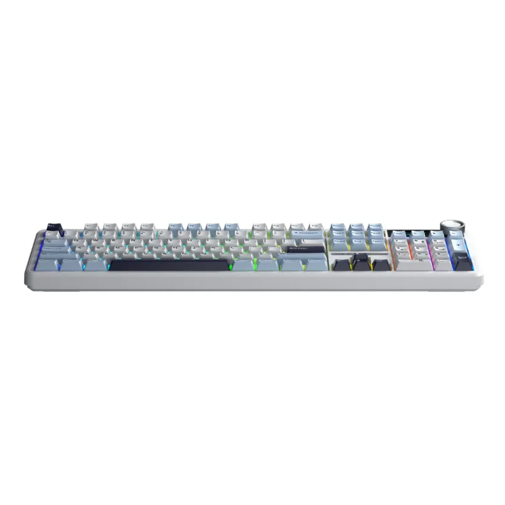 Bàn phím cơ Aula 3 MODE F108 PRO xanh dương + trắng + tím đậm Reaper switch