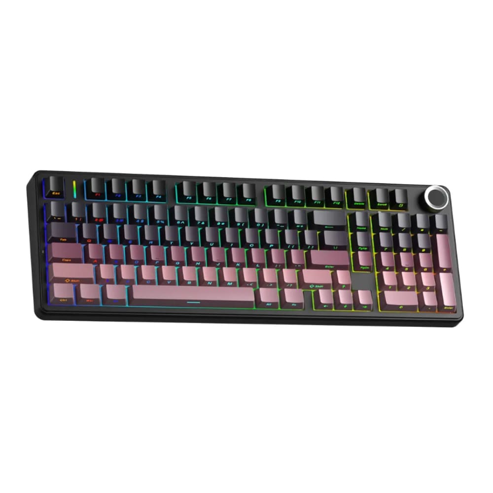 Bàn phím cơ Aula 3 mode có núm xoay AULA F99 Pro đen hồng gradient Reaper switch