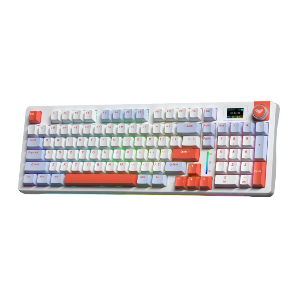 Bàn phím cơ Aula 3 MODE S98 pro xanh dương trắng cam Nimbus V3 switch