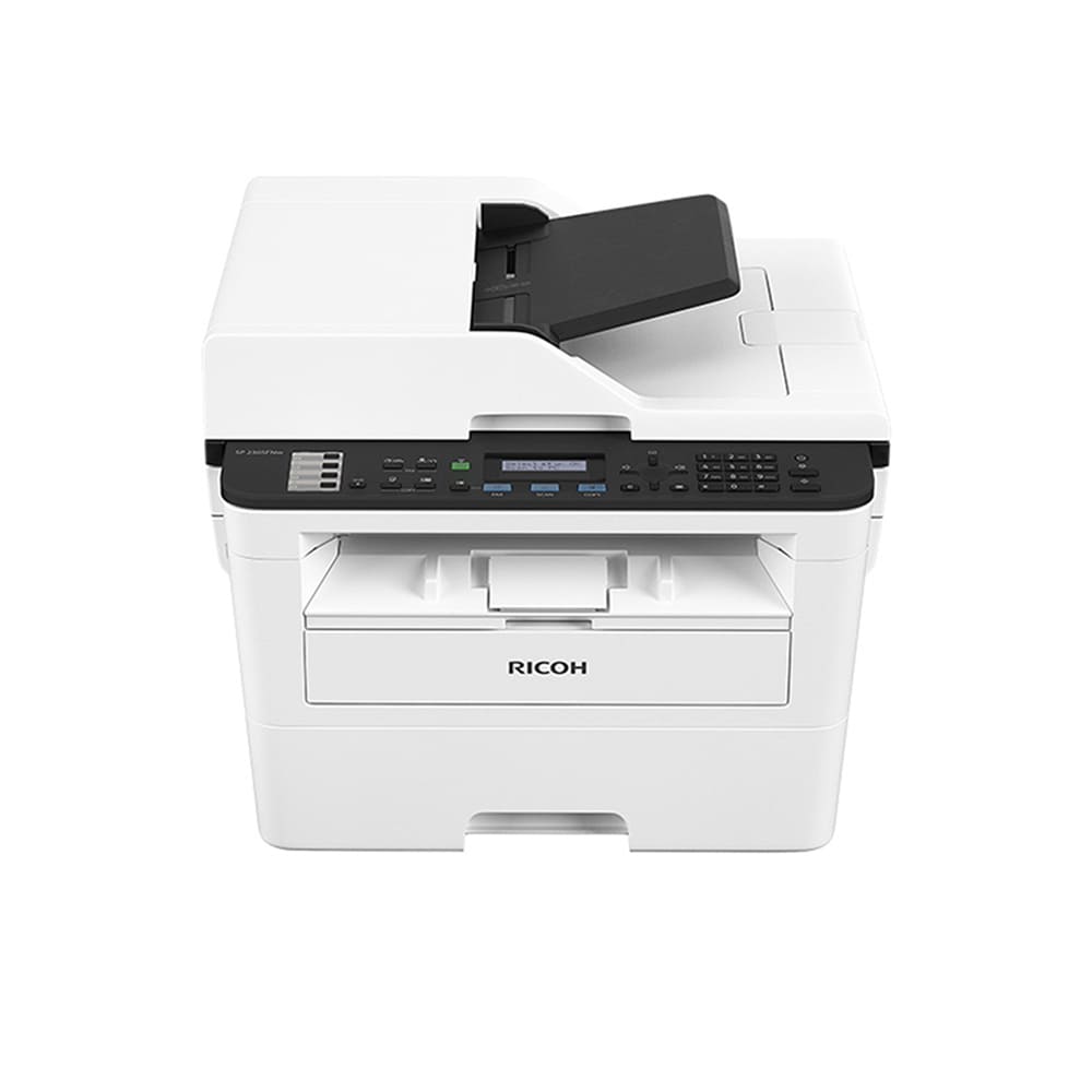 Máy in laser đen trắng Ricoh SP 230SFNw (A4/A5/ In/ Copy/ Scan/ Fax/ Đảo mặt/ ADF/ USB/ LAN/ WIFI)