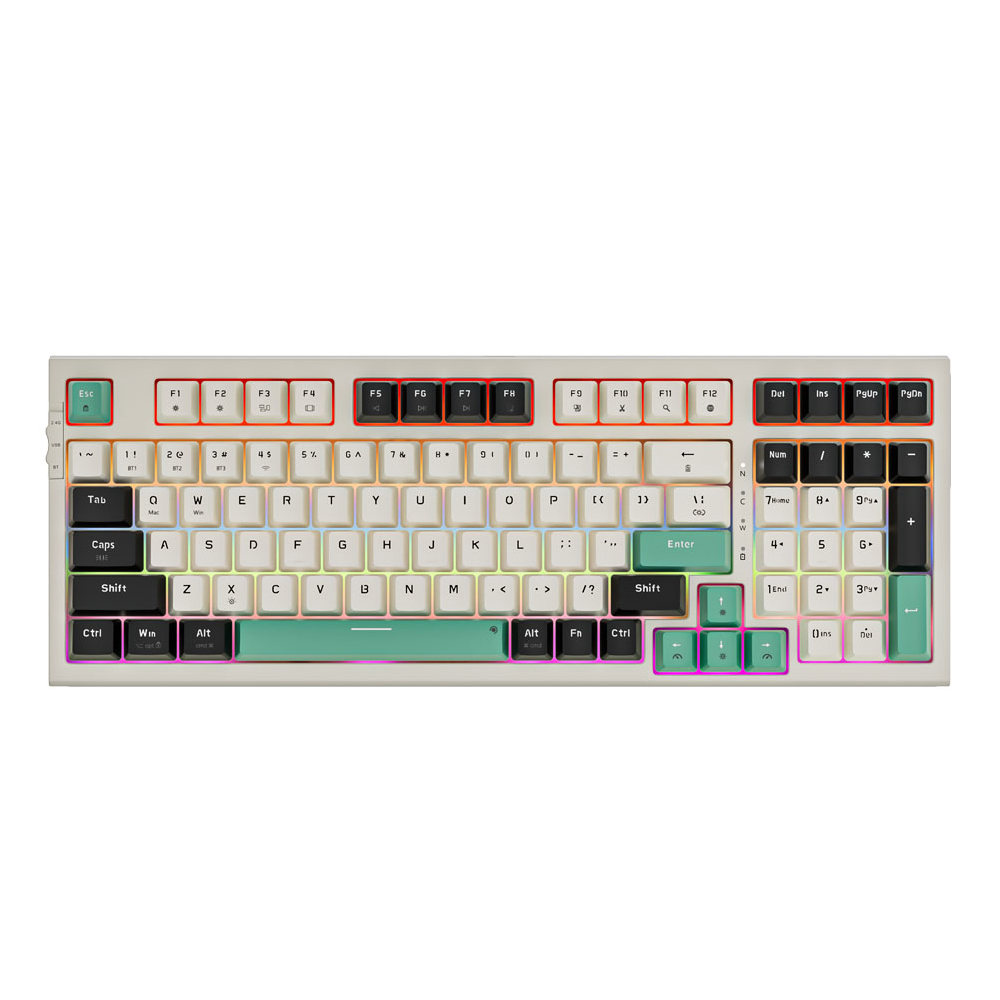 Bàn phím cơ Newmen Gaming GM328 Plus, Apricot-black-blue (LED Rainbows)