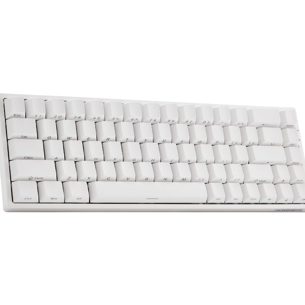 Bàn phím cơ AKKO FUN68 HE White Glare Magnetic Switches (Trắng)