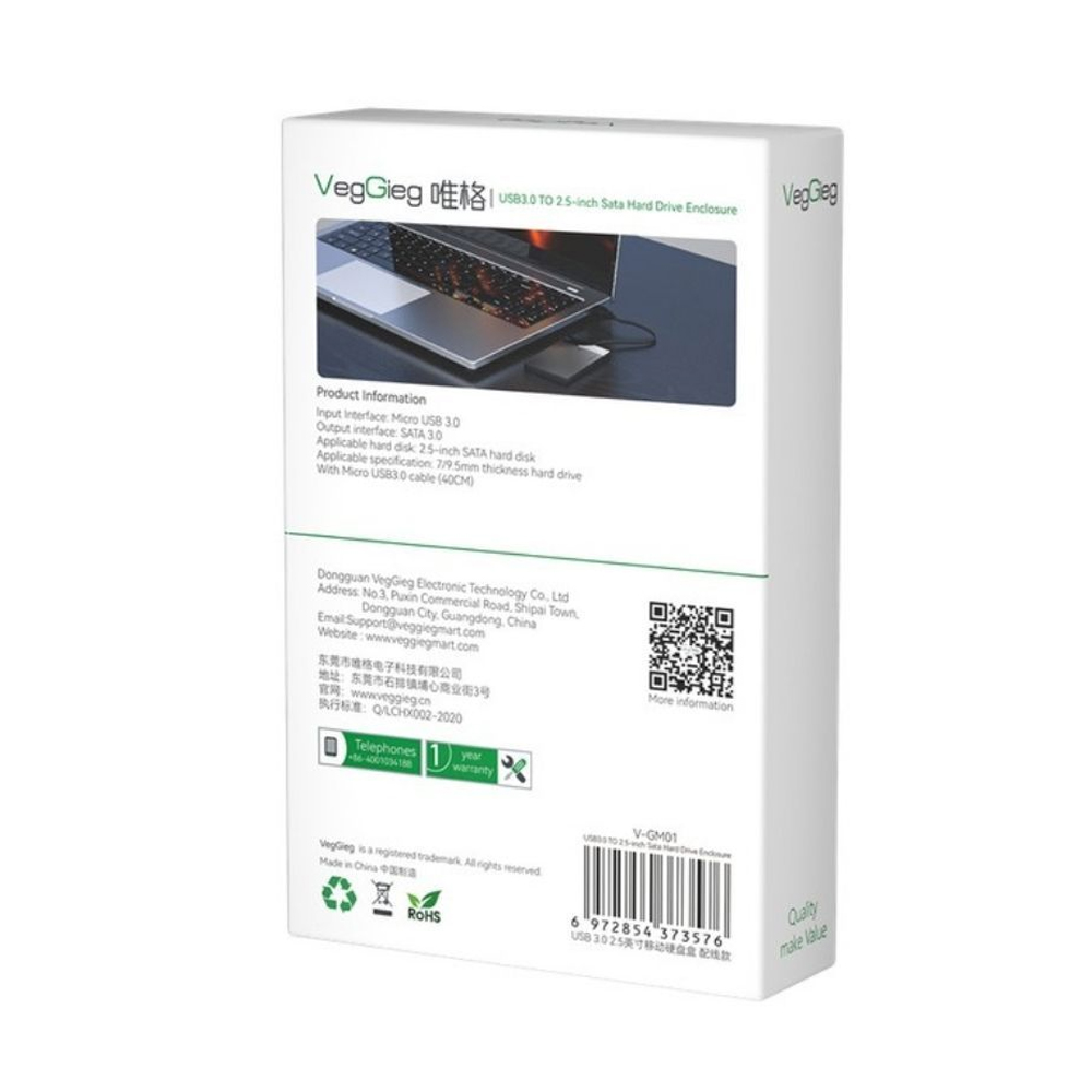 Hộp đựng ổ cứng VegGieg V-GM01 2.5inch USB3.0