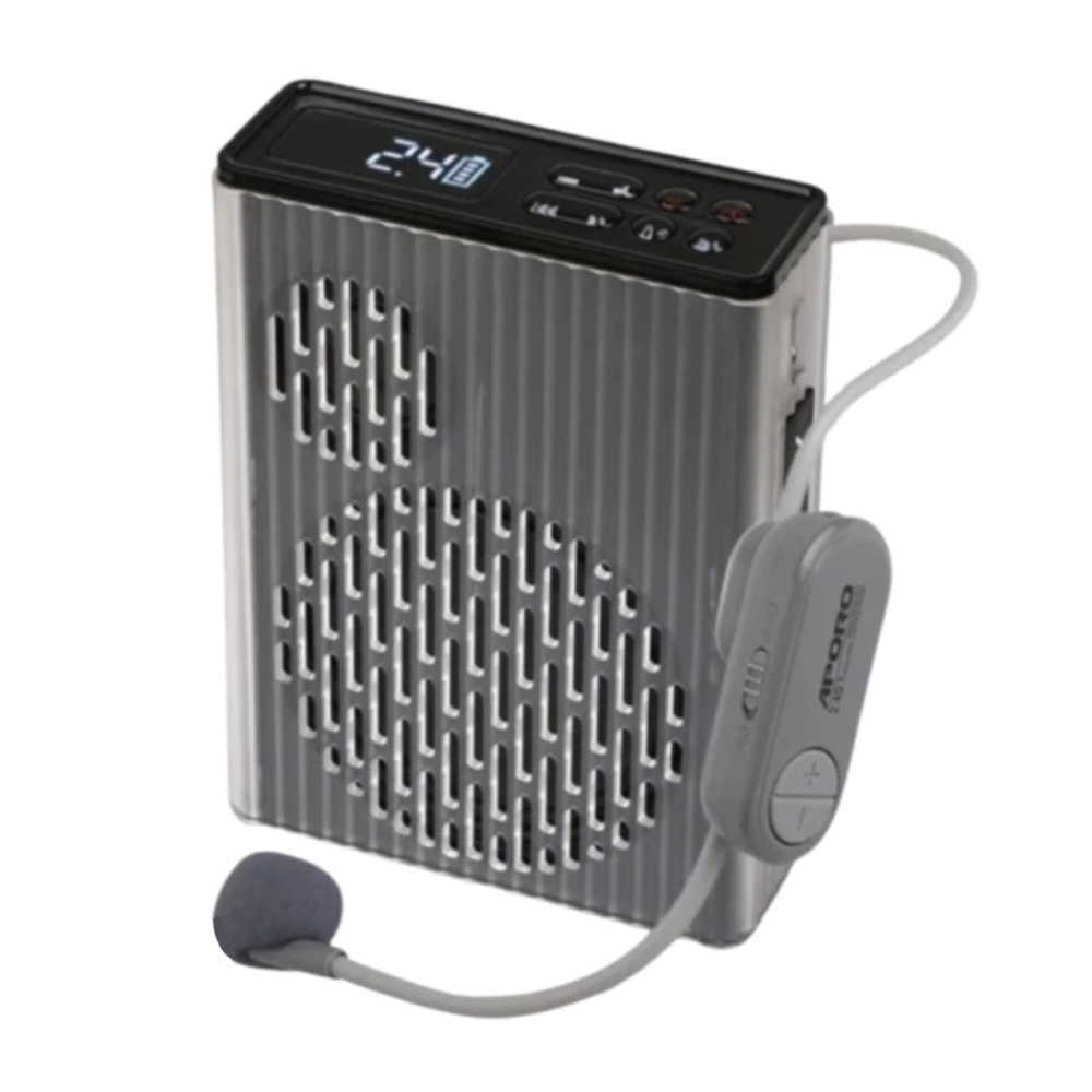 Máy trợ giảng không dây Aporo T58 2.4G (Micro không dây, Bluetooth 6.0) - Màu đen