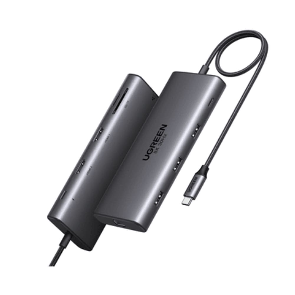 Bộ chuyển đổi Ugreen 15534 USB Type-C sang HDMI 8K30Hz, HDMI 4K60Hz, PD100W, RJ45 1Gbps, SDTF