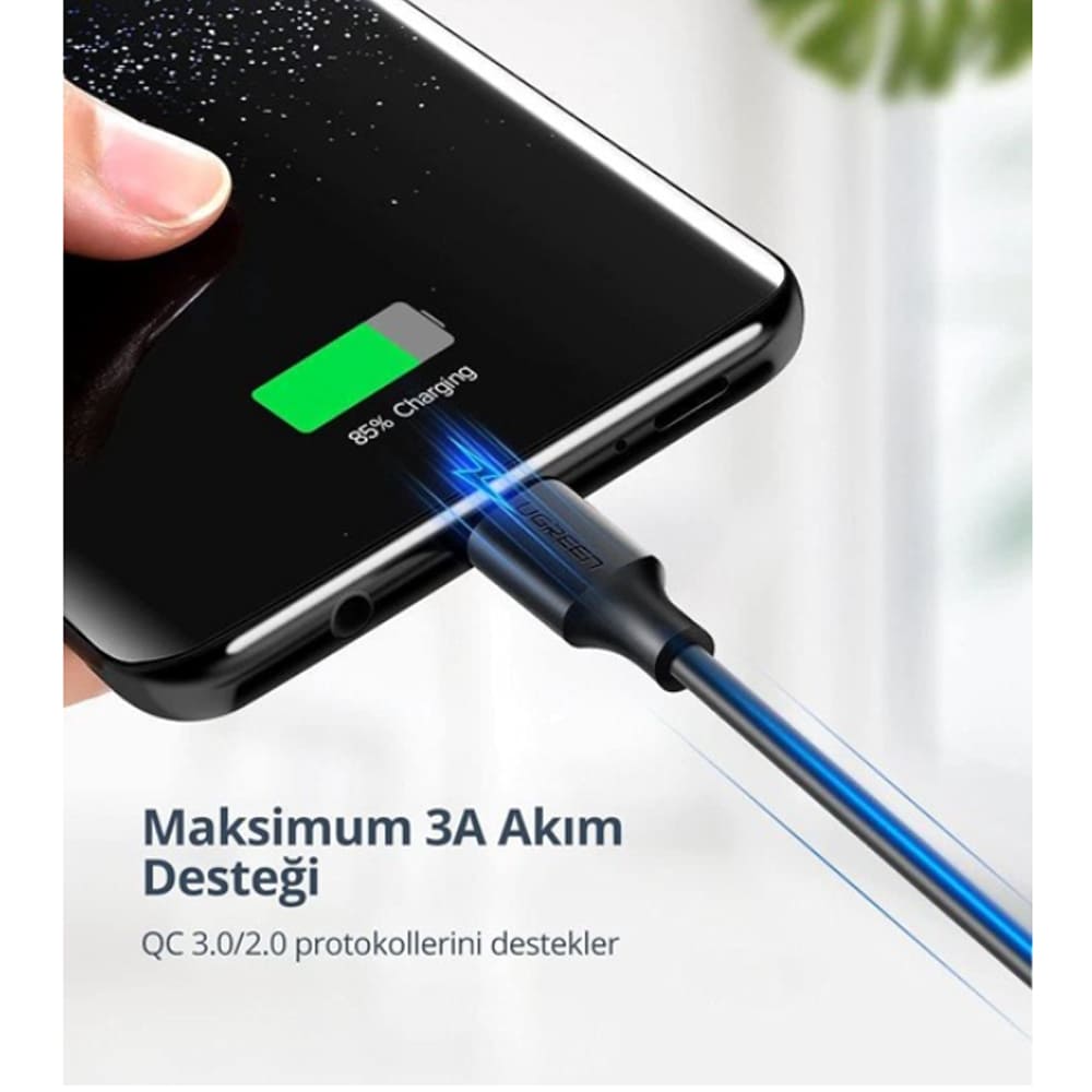 Cáp sạc dữ liệu Ugreen 60826 USB Type-C sang USB Type-A 2.0 dài 3M