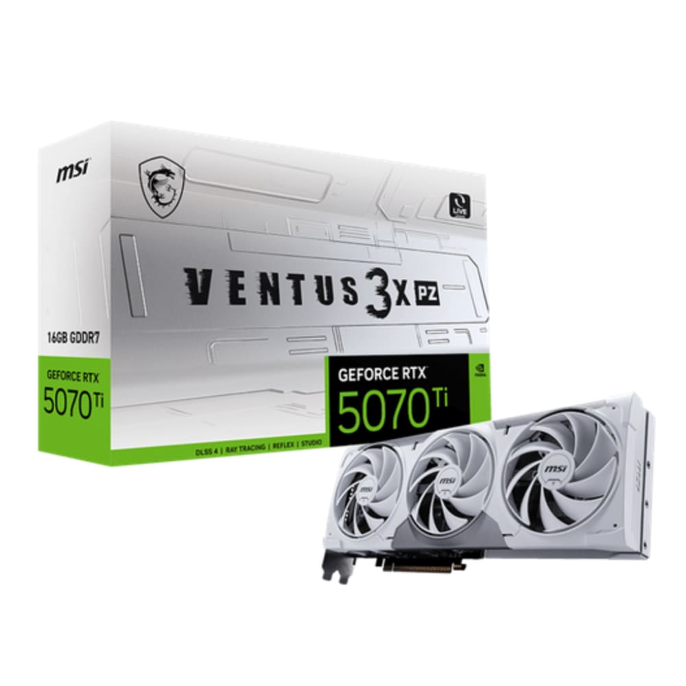 Cạc màn hình MSI GeForce RTX 5070 Ti 16G VENTUS 3X PZ (GDDR7/ 256 bit)