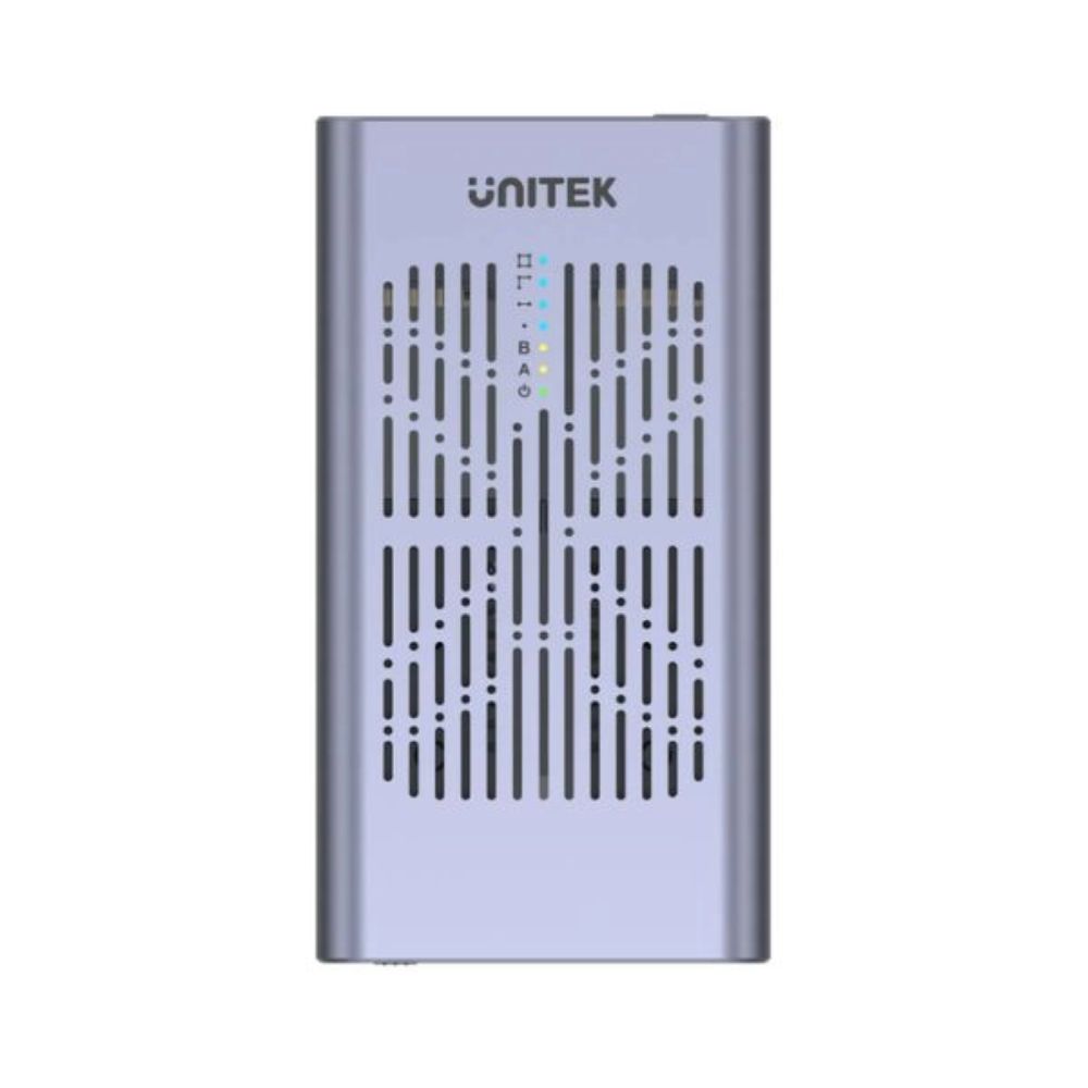 Hộp đựng ổ cứng SSD Unitek S1206A SolidForce Type-C -> PCIe/NVMe Gen3x2 M.2 20Gbps Dual Bay